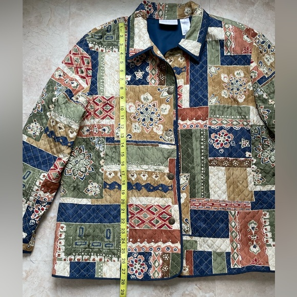 Alfred Dunner size 18 multicolored silk jacket - Picture 3 of 10